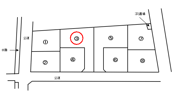 伊勢崎市今泉町　全8区画分譲地③号地